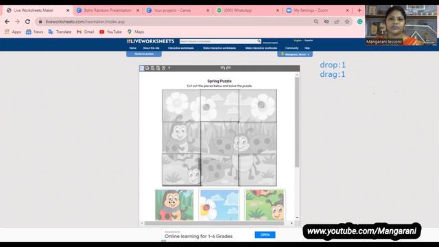 How to create an interactive drag and drop worksheet || part 2, live worksheets tutorial in telug смотреть онлайн