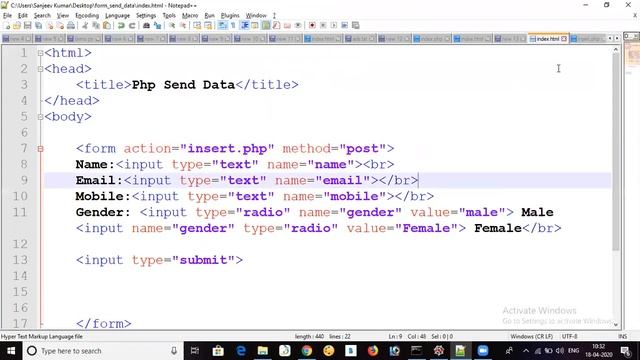 How-to-send-form-data-using-post-or-get-to-the-PHP смотреть онлайн