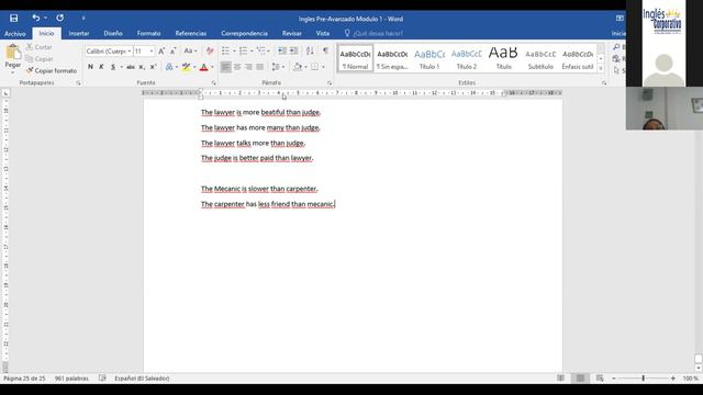 Ingles Corporativo-Comparisons with adjectives, nouns, verbs and past participles смотреть онлайн