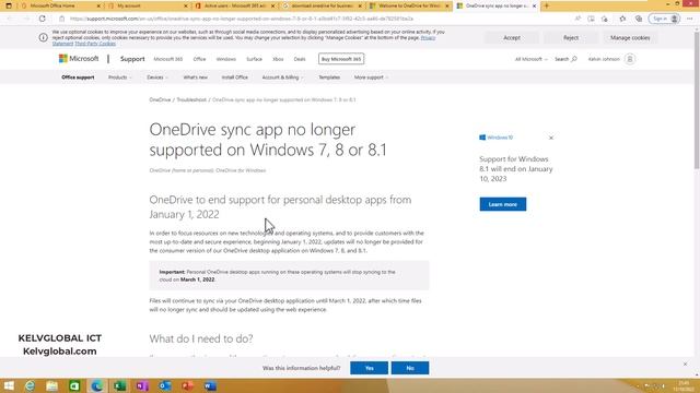 Microsoft OneDrive sync app is no longer supported on Windows 8.1 & Windows 7 смотреть онлайн