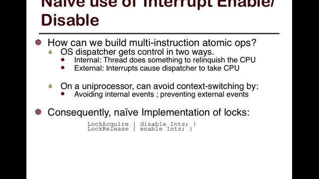 23. SFU CMPT 300: Implementation of the locks смотреть онлайн