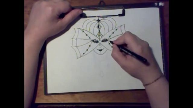 Карнавал. Рисунок в технике дудлинг. смотреть онлайн