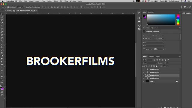 Glitch Text in Photoshop смотреть онлайн
