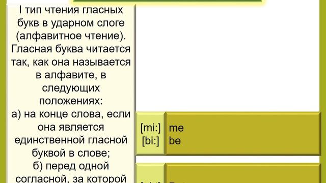 Правила чтения английского языка. смотреть онлайн