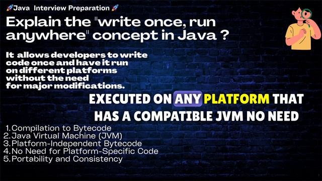 Q2. Explain the "write once, run anywhere" concept in Java ? смотреть онлайн