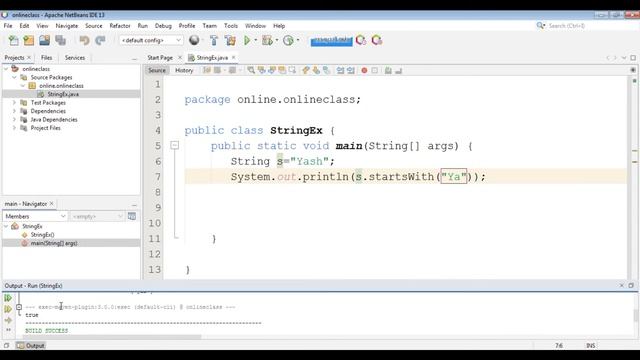 Java String startsWith() and endsWith() Methods With Examples смотреть онлайн