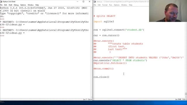 Python Basics Sqlite Cursor Select Fetchone Mehtod смотреть онлайн