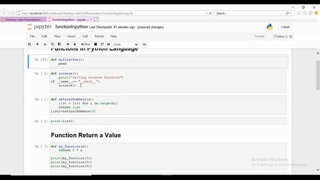 Python Course: Function , calling function , recursive function , passing list to function смотреть онлайн