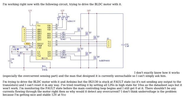 Electronics: Controlling BLDC with IR 2130 - stuck at fault, unable to reset (2 Solutions!!) смотреть онлайн