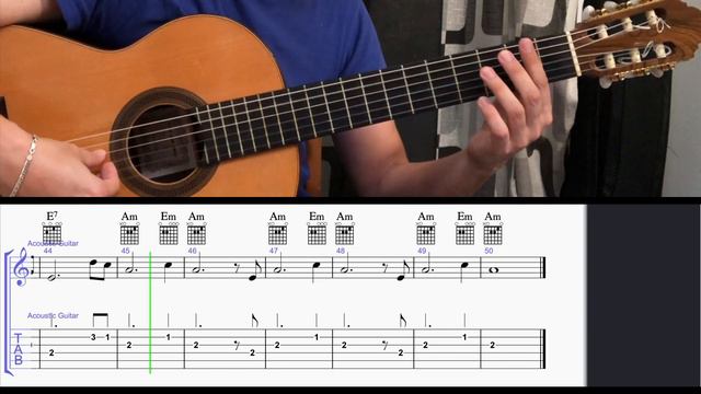 El CONDOR PASA | ACORDES Partitura TAB Y TUTORIAL Para GUITARRA