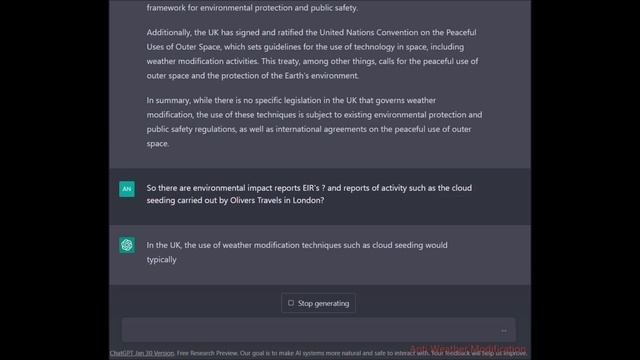 Part 2 - Chatting with Chat GPT AI - Weather Modification / UK Legislation / DEFRA / Geo Engineerin смотреть онлайн