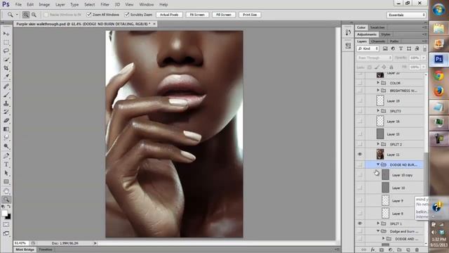 HIGH END SKIN RETOUCHING WALKTHROUGH Preserving skin texture HD and color toning смотреть онлайн
