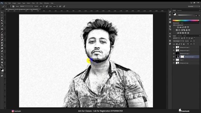 Pencil Sketch Art Photoshop Tutorial - Artistic Pencil Sketch Effect Photoshop смотреть онлайн