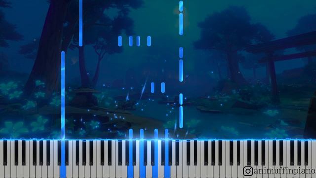 Genshin Impact OST - Chinju Forest Night Theme 3 [Piano Tutorial + sheet] смотреть онлайн