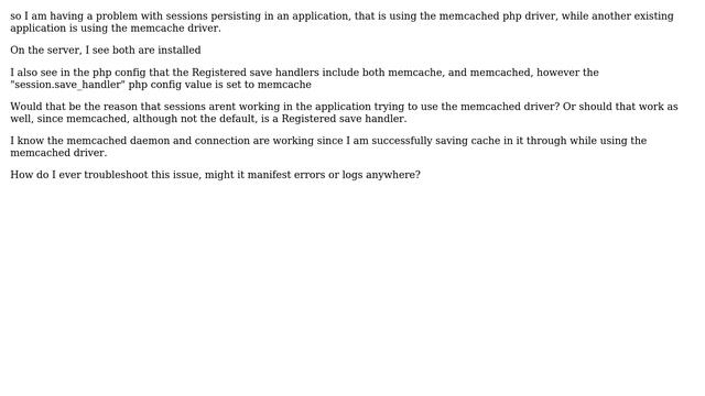 DevOps & SysAdmins: memcache and memcached session not persisting смотреть онлайн