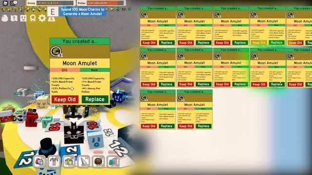 Купил 20 Лунных Амулетов в Bee Swarm Simulator смотреть онлайн
