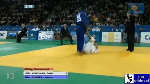 Daiki Nishiyama (JPN) - Ludovic Gobert (FRA) [-90kg] semi-final смотреть онлайн