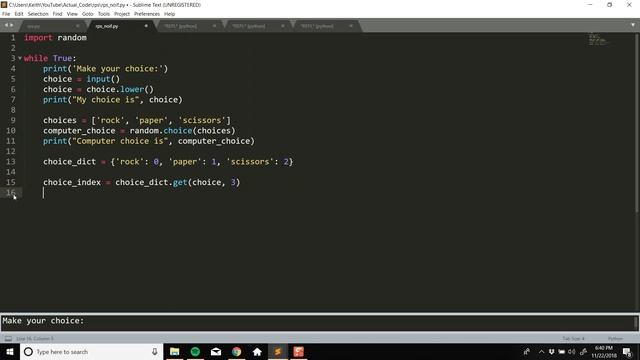 Programming Rock, Paper, Scissors with no If Statements (Python) смотреть онлайн