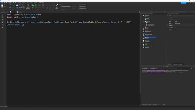 How to use CFrame.lookAt() in Roblox Studio смотреть онлайн
