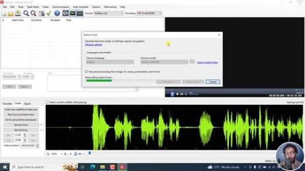 Audio to Text VOSK/Kaldi Models VS Audio to Text Whisper Models in Subtitle Edit 3.6.7 BETA