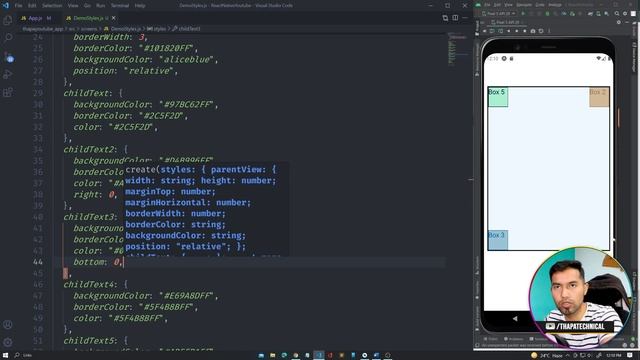 CSS Position Relative Absolute in React Native in Hindi #22 смотреть онлайн