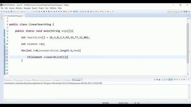 Linear Searching| Data Structure| Java implementation| In Hindi смотреть онлайн