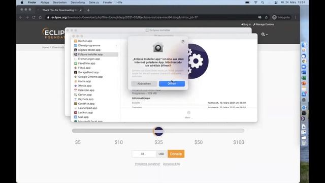 Java (JDK 16) & Eclipse 2021-03 auf Mac OS X 11.2.3 (Big Sur) installieren смотреть онлайн