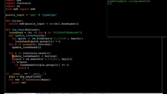 Advent of Code 2016, day 14 (analysis) смотреть онлайн