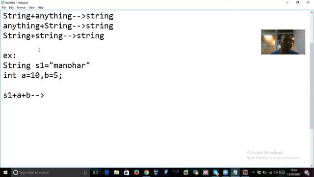 12.4 Interactive Core Java online by Manohar Papasani-Concatination Operator смотреть онлайн