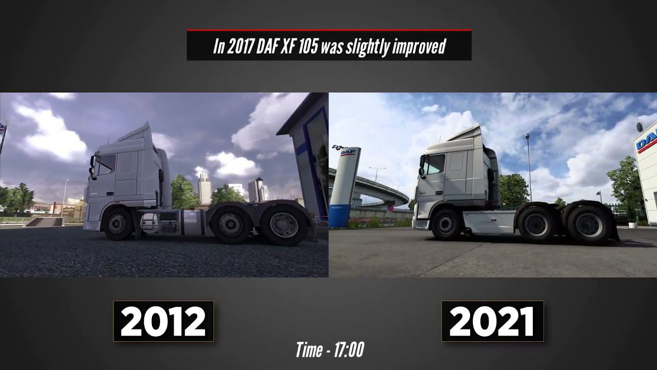 Как всё начиналось, Euro Truck Simulator 2, 2012 vs 2021 смотреть онлайн
