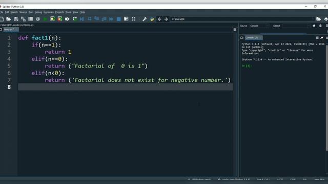 factorial for a given number | recursive function | Python Practical | Python Tutorial for beginner смотреть онлайн