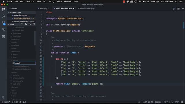 Laravel 5.5 For Beginners - 09 View in Laravel 5.5 - Blade Basic смотреть онлайн