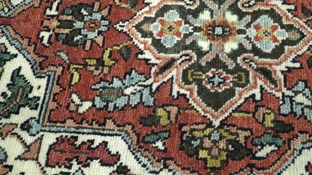 Hand Knotted Antique 8x10 Ivory and Rust Traditional Persian Area Rug | TRDCP89810 смотреть онлайн