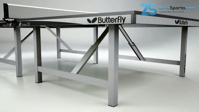 Теннисный стол профессиональный Butterfly Europa 25 ITTF обзор смотреть онлайн