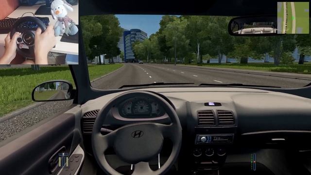 Hyundai Accent | City Car Driving[Steering Wheel Gameplay]#citycardriving #simulator #hyundaiaccent