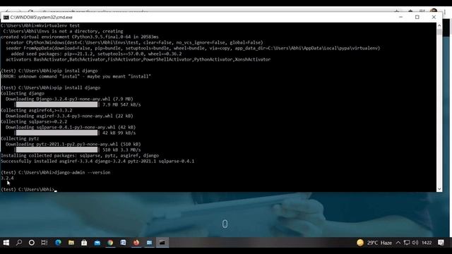 Python Web-development Series I How to Install Django and create virtual environment I Episode - 2 смотреть онлайн