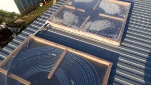 Нагрев воды в бассейне солнцем. ☀️Солнечный коллектор из ПНД трубы.