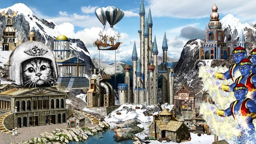 Герои 3 \ Строим кошачий капитолий собираем джиннов  #heroes3 #hota #retro