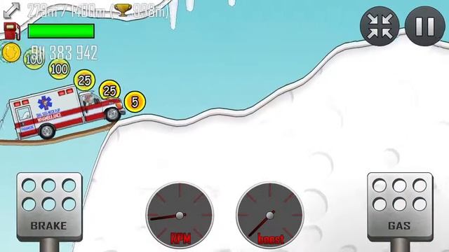 KIDS GAMES ONLINE★Hill Climb RACING AMBULANCE ON ARCTIC CAVE ROAD★GAMEPLAY смотреть онлайн