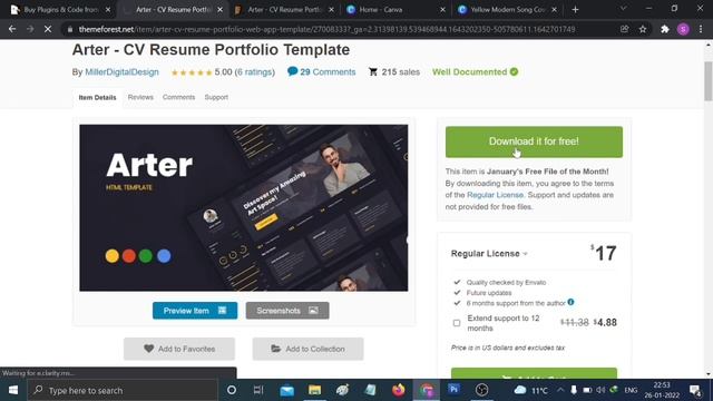 CV Resume Portfolio Template Free смотреть онлайн