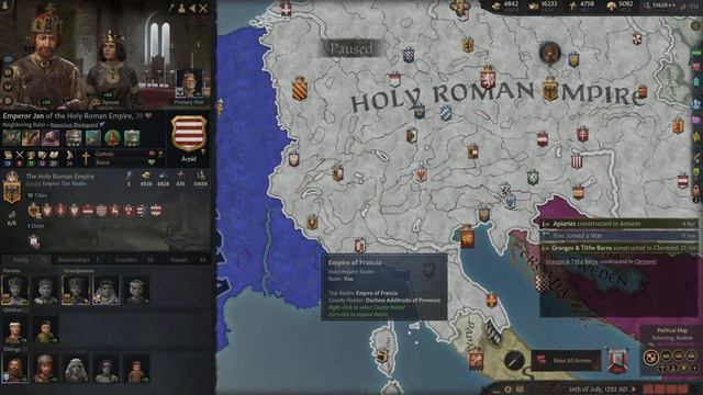 CK3 - Restoring the Empire of Charlemagne ep.19 - Succession and Stabilizing the realm смотреть онлайн