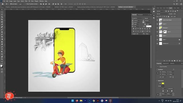 Photoshop Tutorial | Simple Web Banner Design | FREE PSD смотреть онлайн