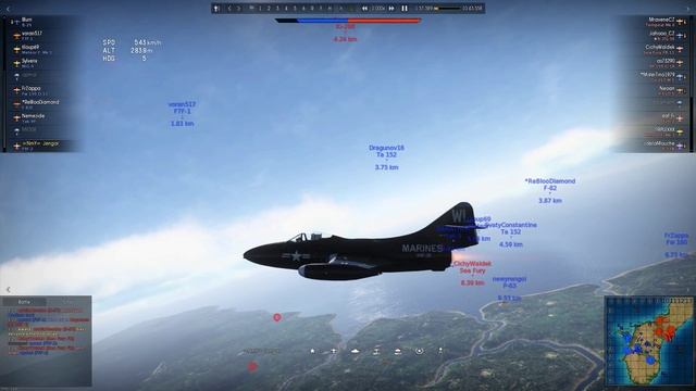 War Thunder Arcade: F9F-2 Panther [Jet Gameplay] смотреть онлайн