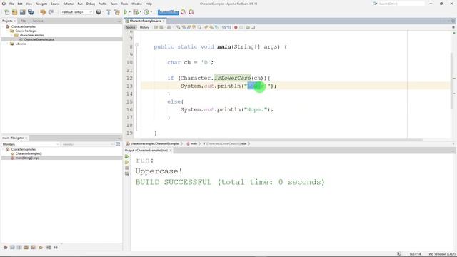 Java Character Class Method Demos смотреть онлайн