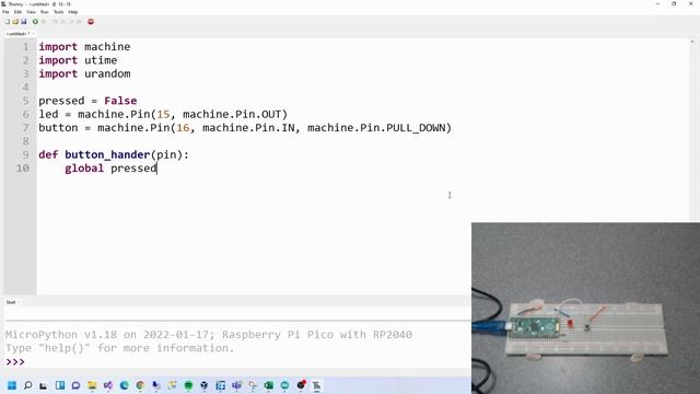 Raspberry Pi Pico - MicroPython - Simple Tutorials - Lesson 11: Quick Reaction Game! (IRQ) смотреть онлайн