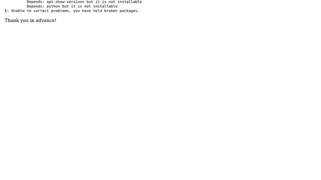 Package [] has no installation candidate смотреть онлайн