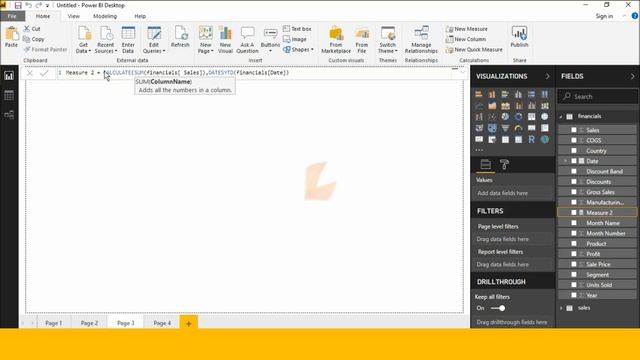 DATESYTD function (DAX) - DAX DATESYTD function In Power BI Desktop смотреть онлайн