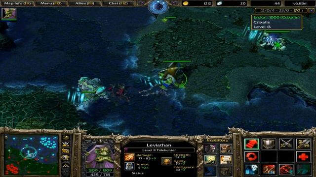 DotA 6.83d - Tidehunter, Leviathan GAMEPLAY смотреть онлайн