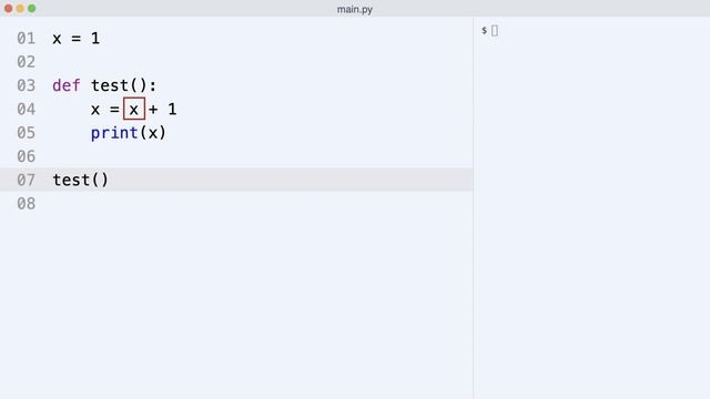 UnboundLocalError: cannot access local variable 'x' where it is not associated with a value смотреть онлайн