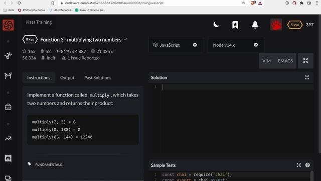 Codewars - Javascript - Function 3 - multiplying two numbers смотреть онлайн